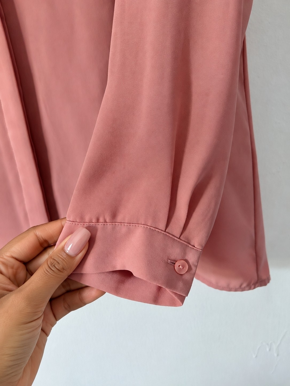 JNY Jones New York Women’s Dusty Rose Long Sleeve Blouse – Size XL - Picture 2 of 10